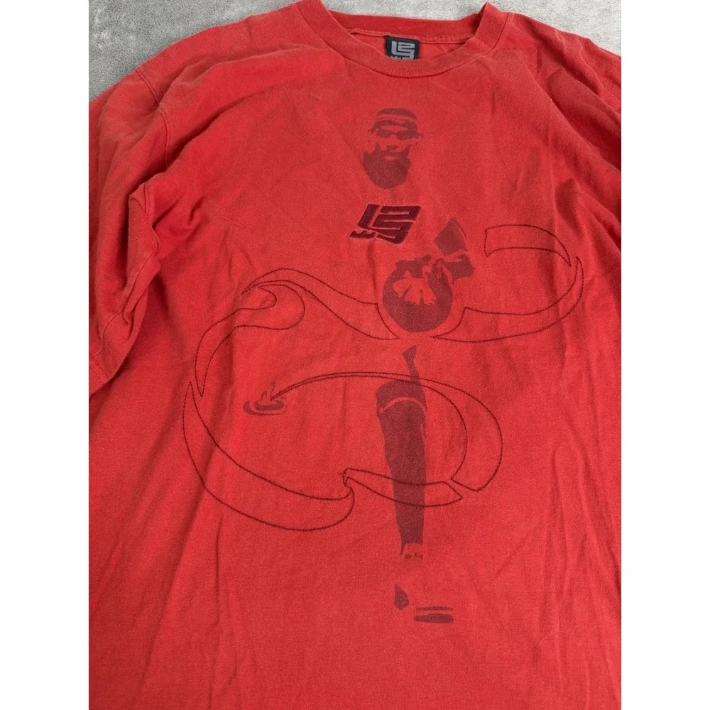 Vintage Y2K Nike LeBron James Short Sleeve T Shirt Men's Size Medium Red